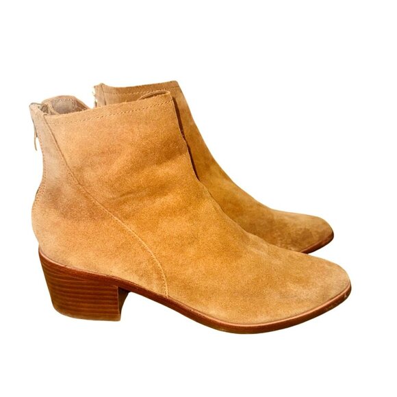 Antonio Melani Womens Genuine Camel Suede Leather Boho Western Ankle Boots 9M - Picture 3 of 13